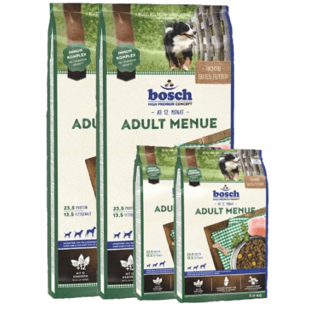 Bosch ADULT MENUE 15kg x 2 + 6kg DOVANŲ!