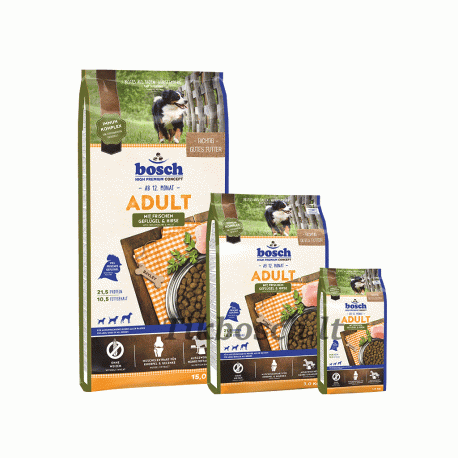 bosch ADULT Poultry & Millet 15kg+3kg DOVANŲ!