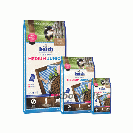 Bosch MEDIUM JUNIOR 15kg+5kg DOVANŲ!