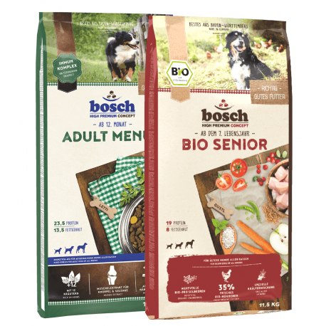 Rinkinys ADULT Menue 15kg + 11,5kg Bio Senior